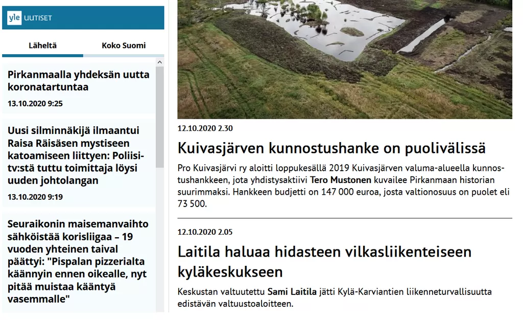 Ylä-Satakunta participates in experiments with Yle's regional news for  NeoDirect | Anygraaf